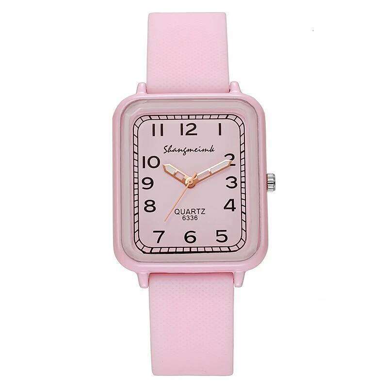 Fashion Rectangle Dial Ladies Quartz Watch Silicone Strap Womens Wristwatch Reloj Mujer Girls Clock Gift Z260206