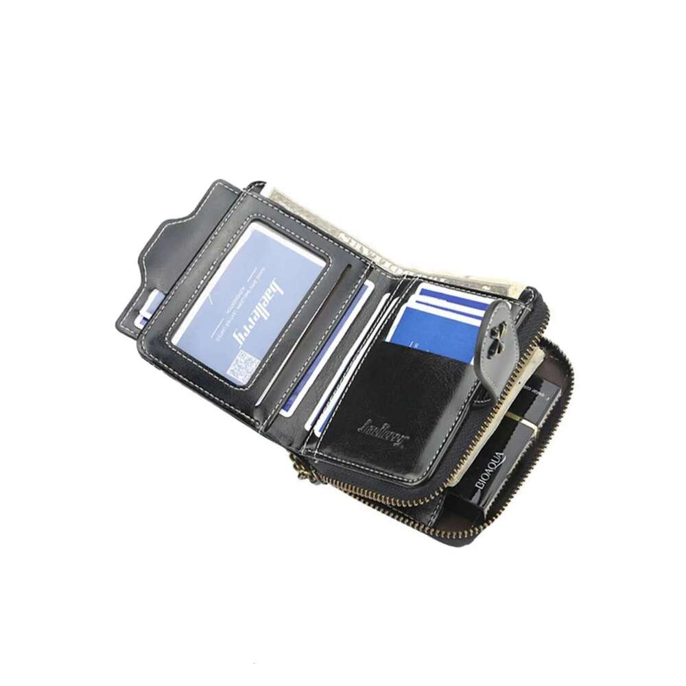 Women's short European and American fashion buckle wallet zipper coin purse Y260206