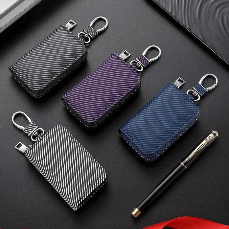 Leather Keychain Wallet Multi-Functional Key Holder for Keys Cards Coins Mini Purse Organizer 260129