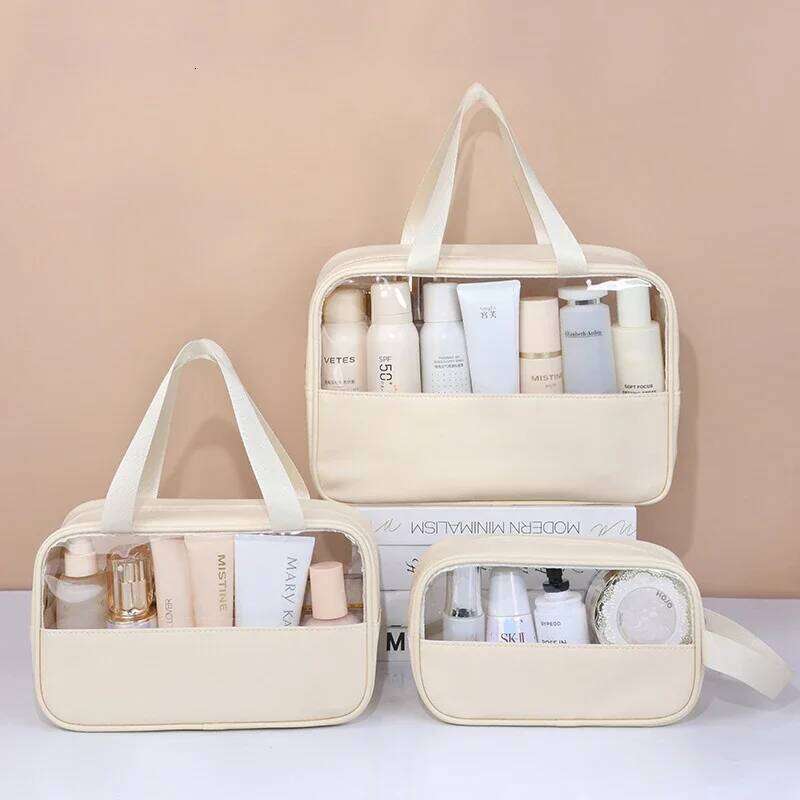 Portable Travel cosmetic bag Women Transparent Makeup Bag Large-Capacity Bath Wash Bags Multifunction Waterproof Storage Case Y260206