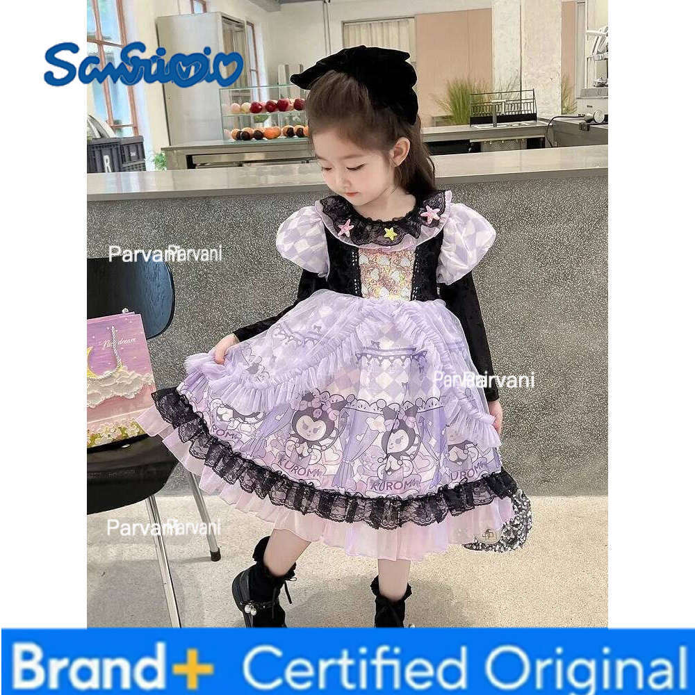 Sanrio New Autumn Children Lolita Style Princess Ball Gown Girls Cute Long Sleeve Birthday Party Performance Dress g128 H260206 - view 4