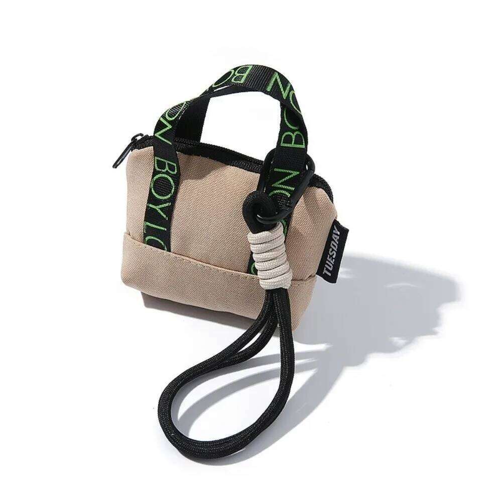 Mini Dopaamine Pink Handbag Earphone Case Storage Box Data Cable Protective Cover Organizer Coin Card Holder Fashionable Y260206