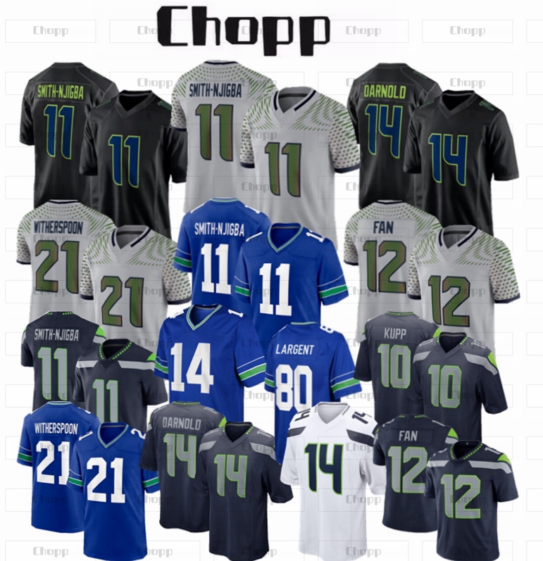 Cooper Kupp Sam Darnold Jaxon Smith-Njigba Football Jersey Jalen Milroe Kenneth Walker III Devon Witherspoon Marshawn Lynch Byron Murphy II Bosworth Bobo Grey Zabel
