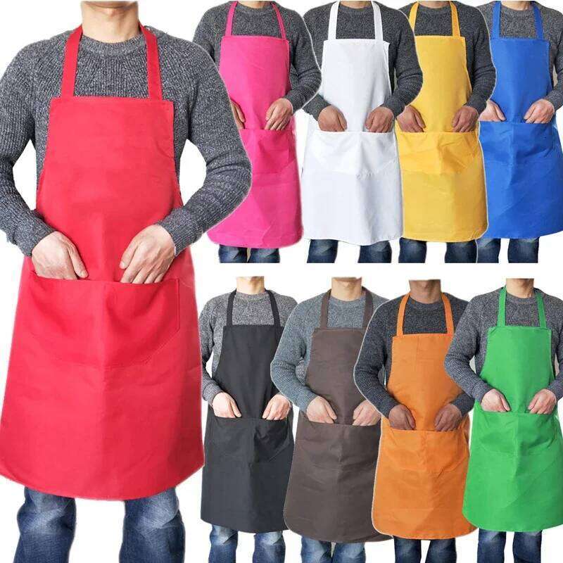 Waterproof Oil For Chef Women Men Apron With Pocket Sleeveless Aprons Kitchen accessories S260205