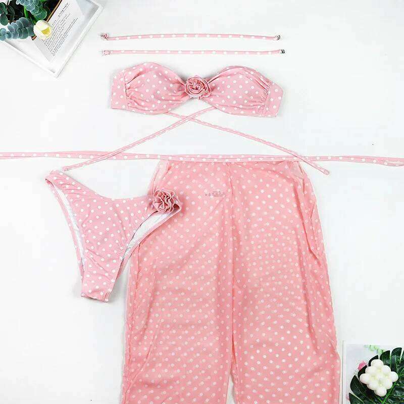 Sexy 3pieces Micro Bikini 2026 Women Swimsuit Female Swimwear Brazilian Bikinis Set Bandeau Beachwear Retro Bathing Suit Biquini Z260206