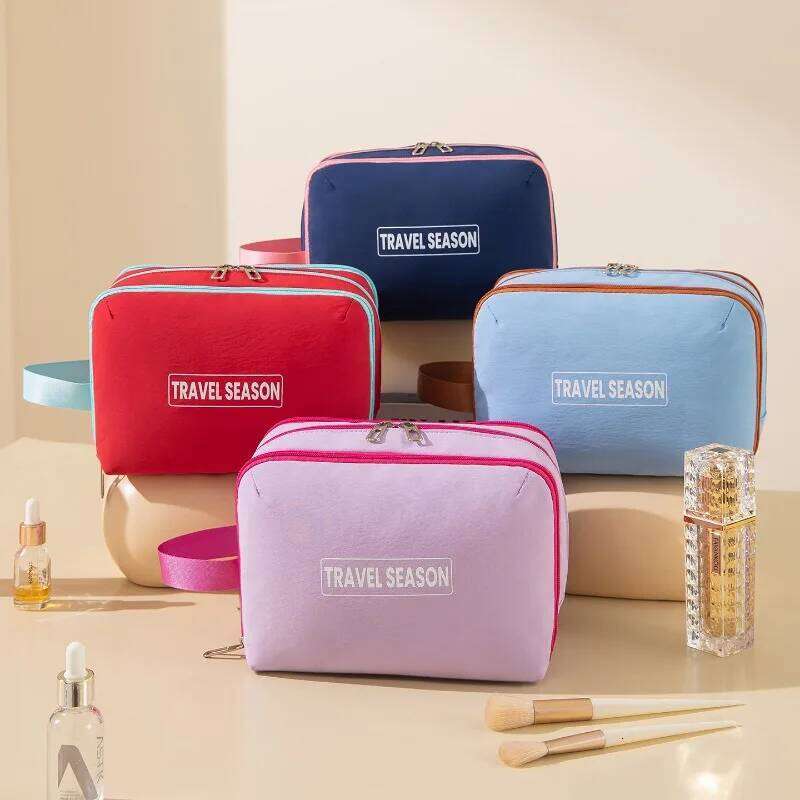 2026 Dopamine large-capacity three-layer toiletry bag, portable cosmetic partition storage bag Y260206