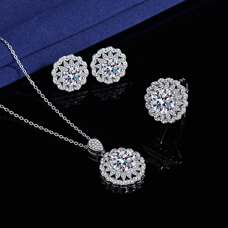 Kinel 585 Rose Gold Color Ethnic Vintage Women 3pcs Jewelry Sets Shiny Red Natural Zircon Ring Earrings Necklace Daily Jewelry 251212ww