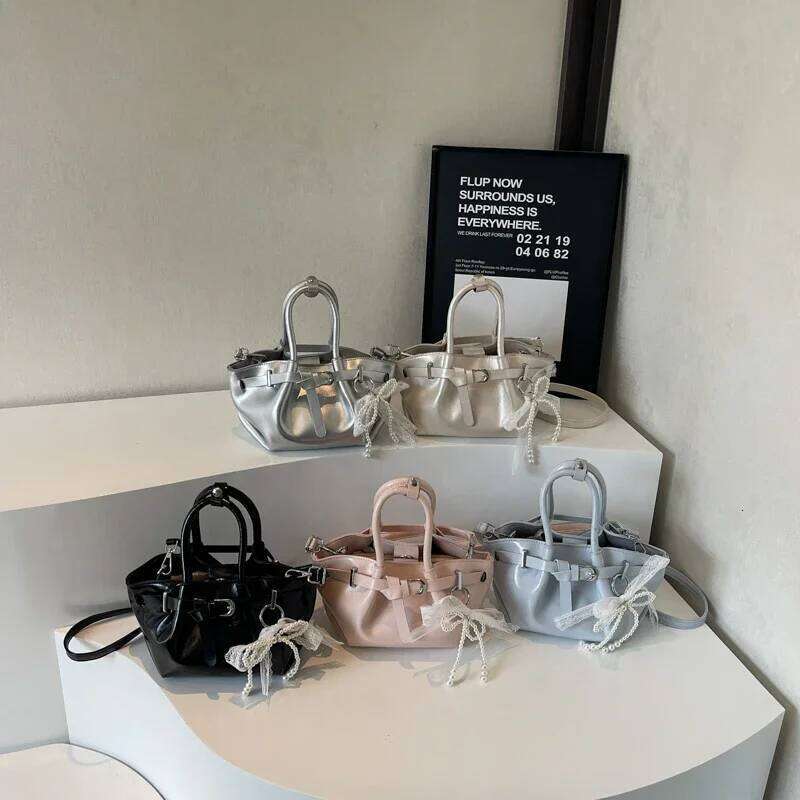 LEFTSIDE PU Leather Small Crossbody Bags Lady Shoulder Bag for Women 2025 New Fashion Y2K Short Handle Retro Handbags and Purses Y260205