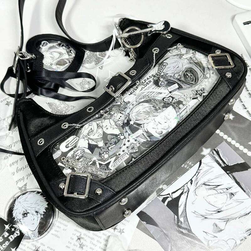 Cute Y2k Womens Shoulder Fashion Elegant Sweet Lolita Jk Ita Bag Transparent Literary Kawaii Exquisite Female Handbag Y260205