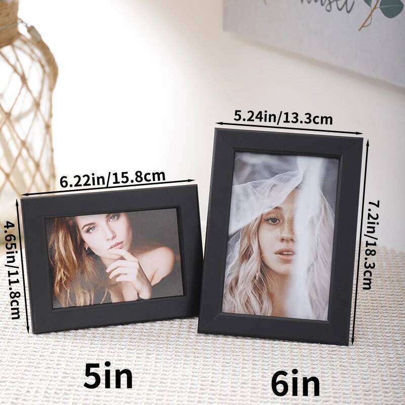 1 black classic desktop wall simple modern photo frame, suitable for living room and bedroom S260205