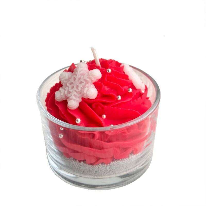 Handmade Christmas Scented Soy Wax Candles Snowflake-Shaped Creative Home Decor Fragrance Gifts S260205