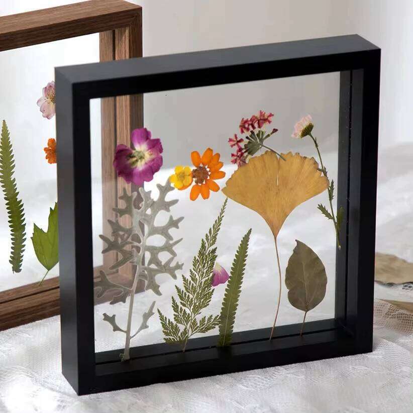 Wood Specimen With Real Glass Frame,Picture For Wedding Picture Frame Desktop Photo Decor S260205