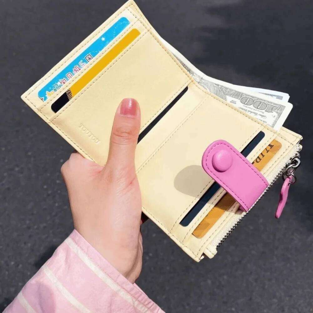 Sweet Dopamine Color Dachshund Embroidery Coin Purse Zipper Pouch Cartoon Pu Wallet Ins Korean Style Small Item Bag Children Y260206