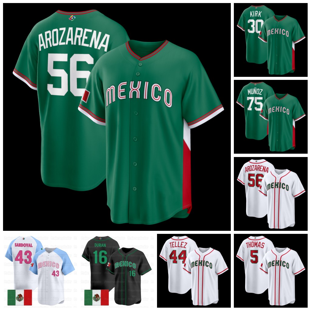 Mexico 2026 WBC Jersey World Baseball Classic Randy Arozarena Jarren Duran Luis Urias Taijuan Walker Alejandro Kirk Patrick Sandoval Alec Thomas