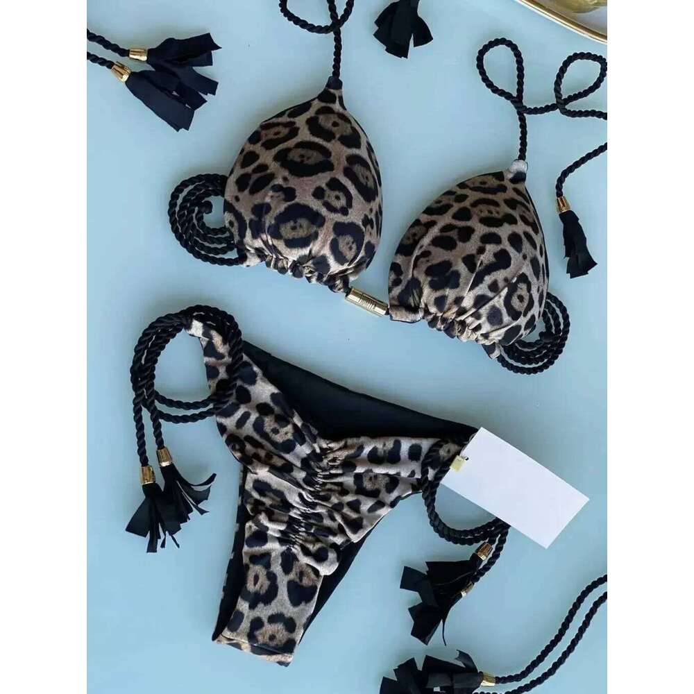 Sexy Swimsuit Women Triangle Bikinis Set Thong Bandage Swimsuits Solid Color bathing suit Two Piece String Swimear Beach Wear Z260206