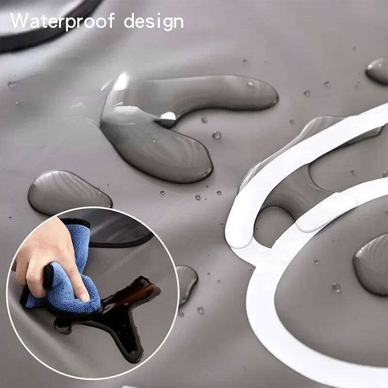 White Tpu Kitchen Waterproof Oil Resistant Work Apron Translucent Black Dirt-proof Cleaning Aprons With Pockets S260205