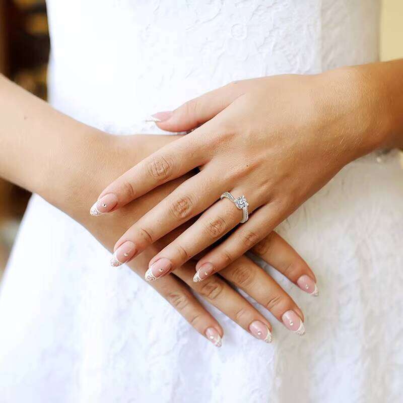 Custom 925 Sterling Silver Moissanite Wedding Ring Latest Design For Women Unique Engagement Jewelry