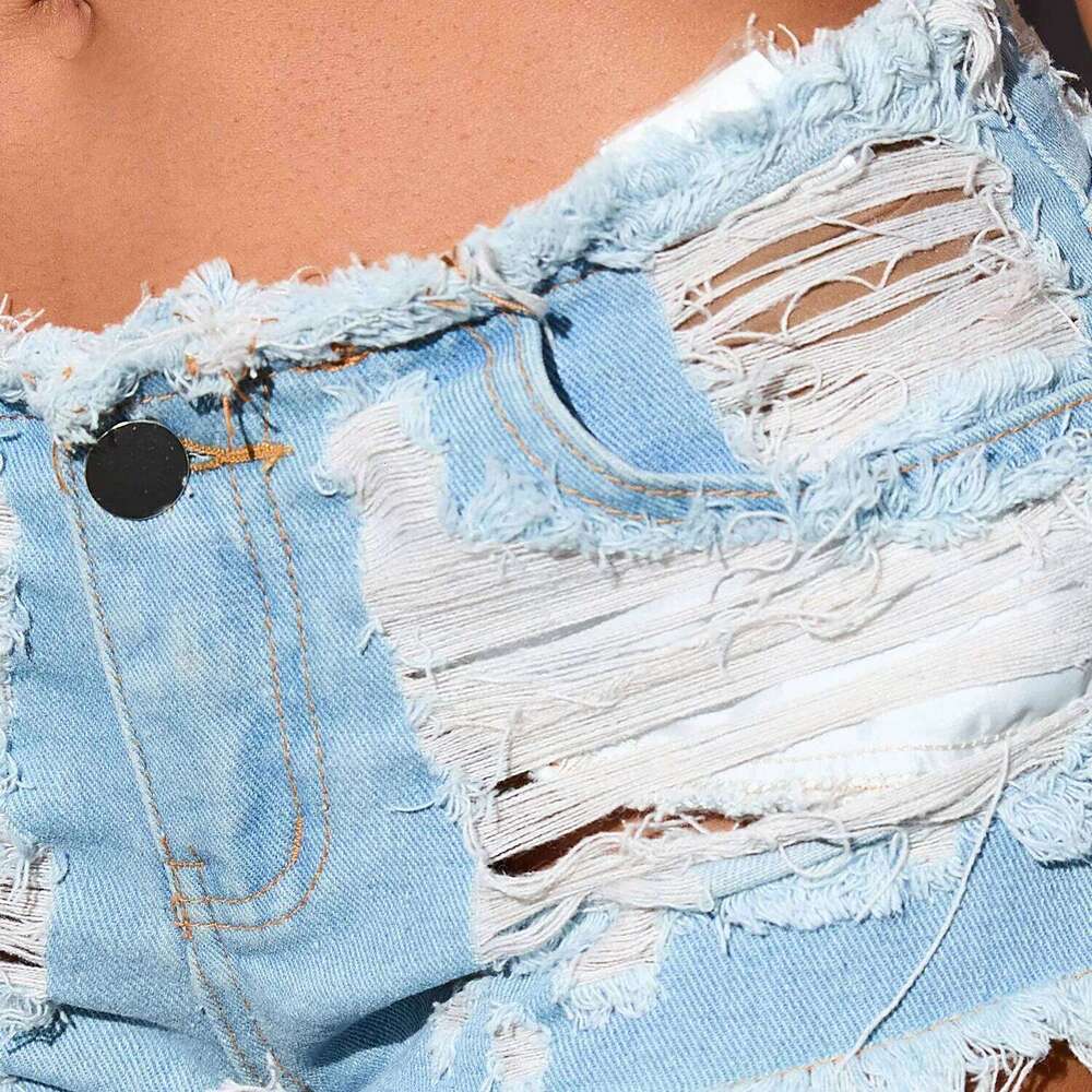 2026 Summer New Sexy Low-waist Hole Ripped Short Jeans and Denim Women Jean Shorts Ropa C260206
