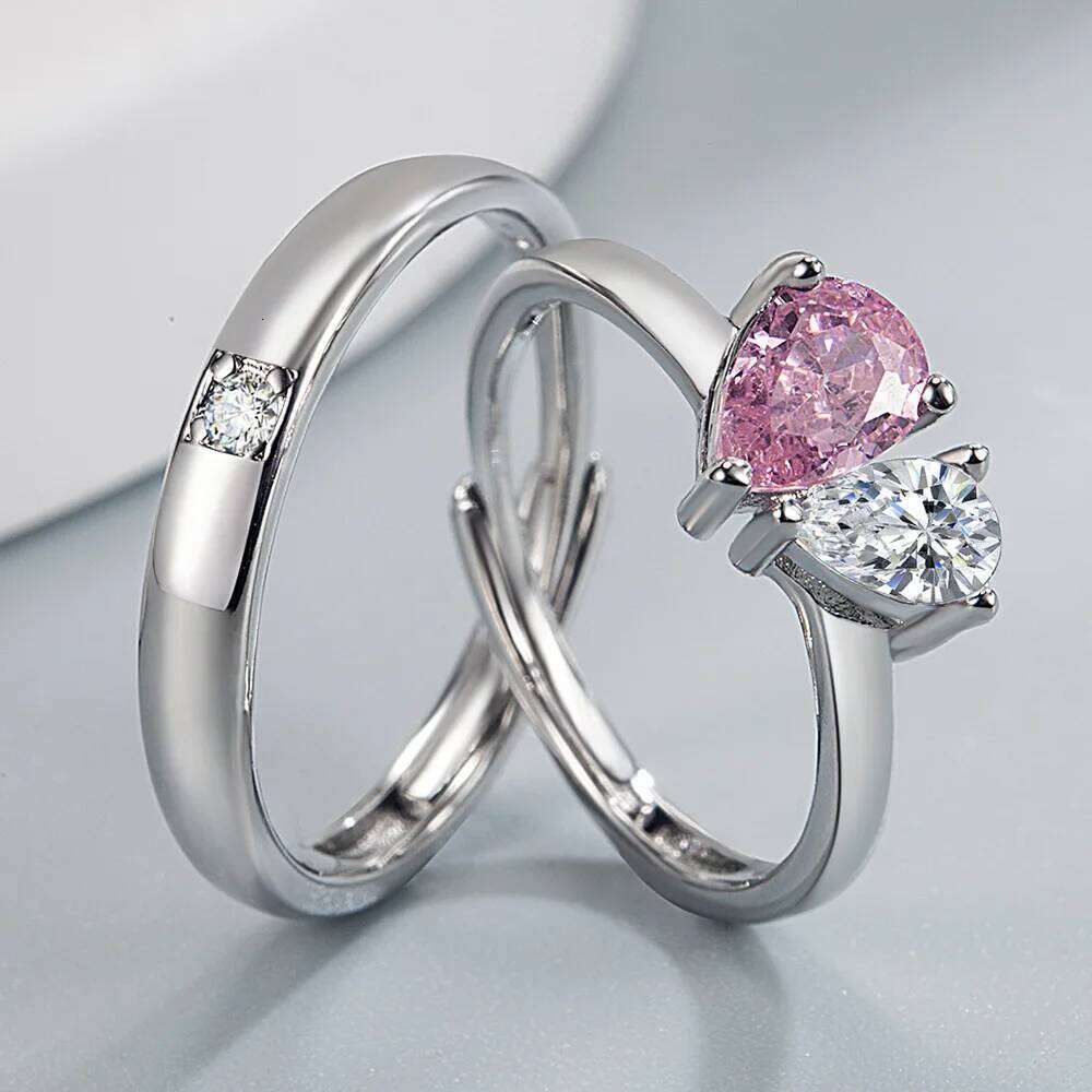 2Pcs 925 Sterling Silver Couples Sets Light Polishing Simple Ring for Woman Man Classic Wedding Fine Jewelry Circle W260206