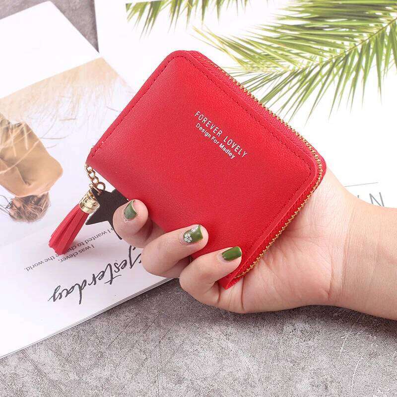 2024 Korean version of mini ladies zipper cute coin purse students short Su Liu female wallet Y260206