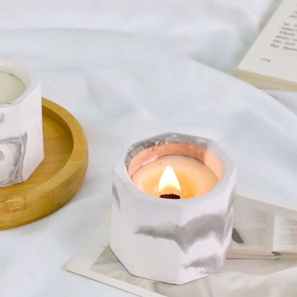 Marble Pattern Scented Candle in Ink Wash Ceramic Cup Aromatherapy Soy Wax Relaxing Home Decor Gift Set for Birthday S260205