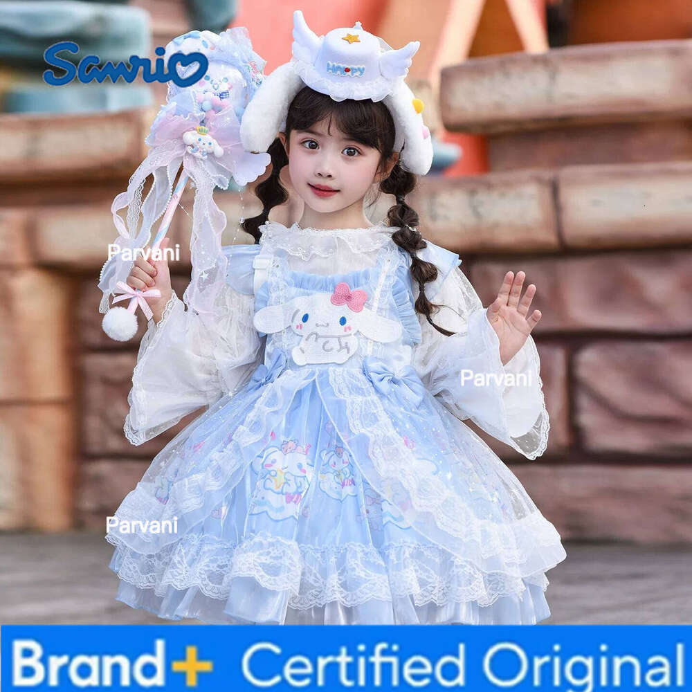 Sanrio Cinnamoroll Winter Princess Dress for Girls Baby Lolita birthday gift puffy Children's cute and sweet cartoon dress H260206 - view 3