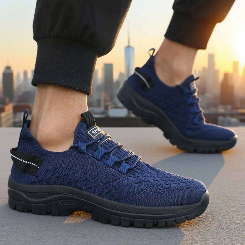 Trending 2025 Men's Mesh Running Lightweight Breathable Sports Fashion Casual Walking Shoes Hot Buy Sneakers Men