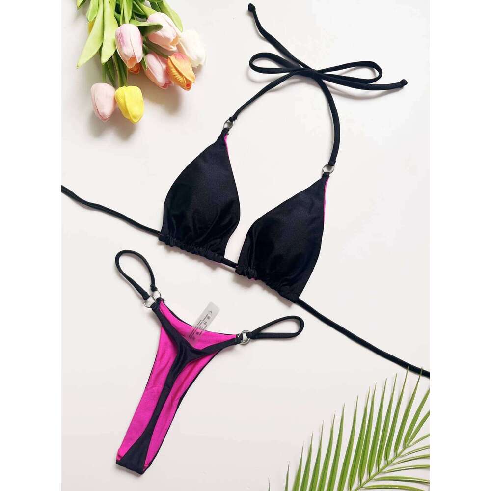 Sexy Bikinis 2024 Swimsuit For Women Swimwear Brazilian Bikini Set Biquini Female Swimuits Bandeau Black Beachwear XJ260206