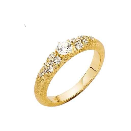 Scattered Stars River" Brushed Diamond Vintage Luxury High-end Heavy Craft Full Sky Star Ring