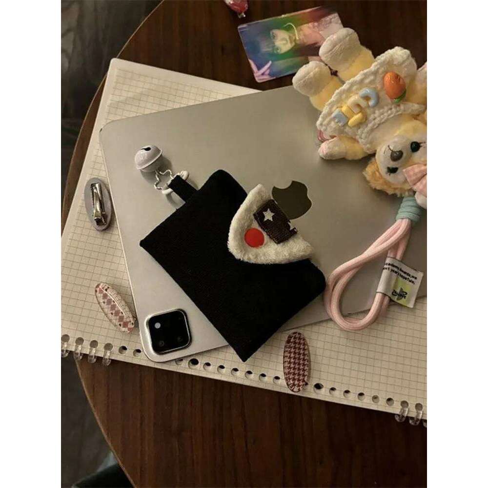 Cute Rice Ball Holder Coin Purse Money Card Integrated Canvas Portable Small Storage ID Bag Y260206
