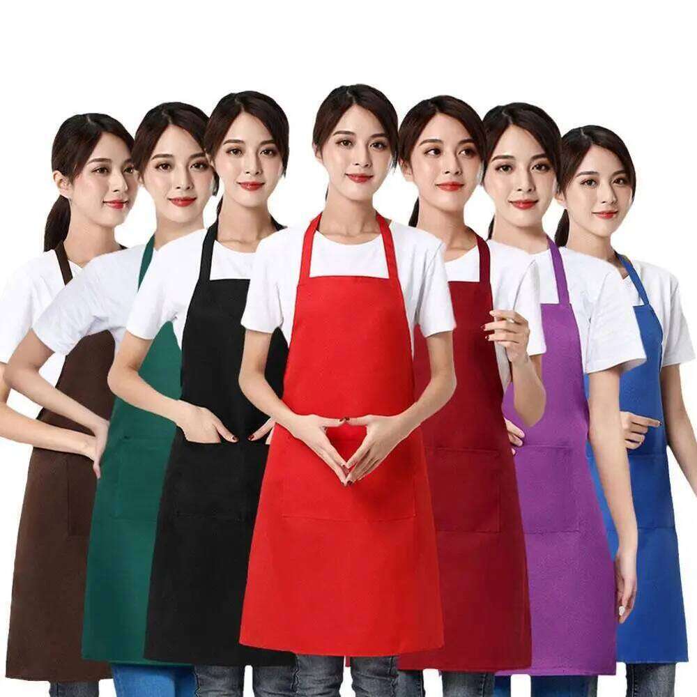Adjustable Cooking Unisex Waterproof Dust-proof Solid Color Chef Waiter Hairdresser Dirt-resistant Smock Sleeveless Apron S260205
