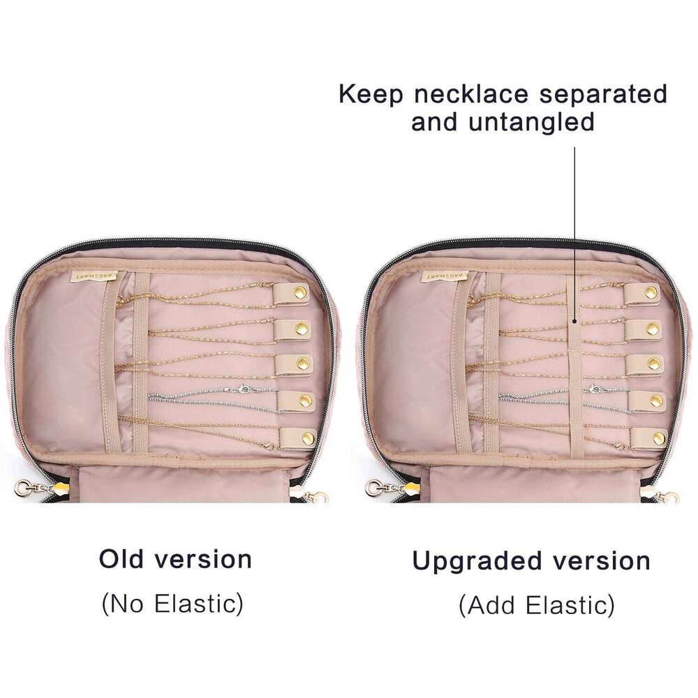 BAGSMART Organizer Case Women Waterproof Travel Jewelry Storage Bag for Necklace Earrings Rings Bracelet Holder Y260206
