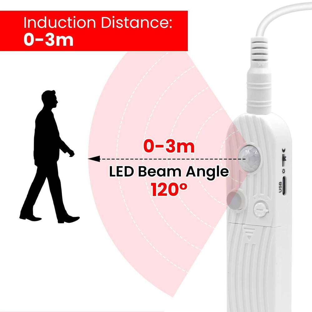 Motion Sensor Dimmerable COB Strip DC 5V 320Leds/M White/Red/Ice Blue/Pink/Yellow 0.5M-5M TV Backlight Ribbon Rope LED Light Z260206