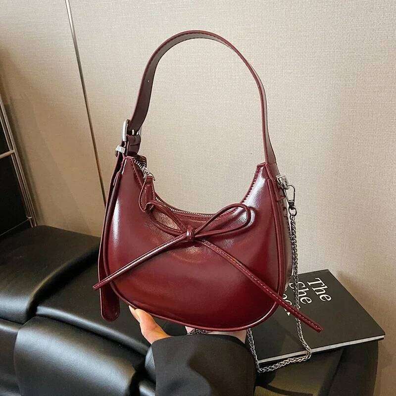 Luxury Design Shoulder for Women Half Moon Hobo Bag Lady Fashion Brand Underarm Bags PU Leather Small Clutch Handbag Purse Y260205