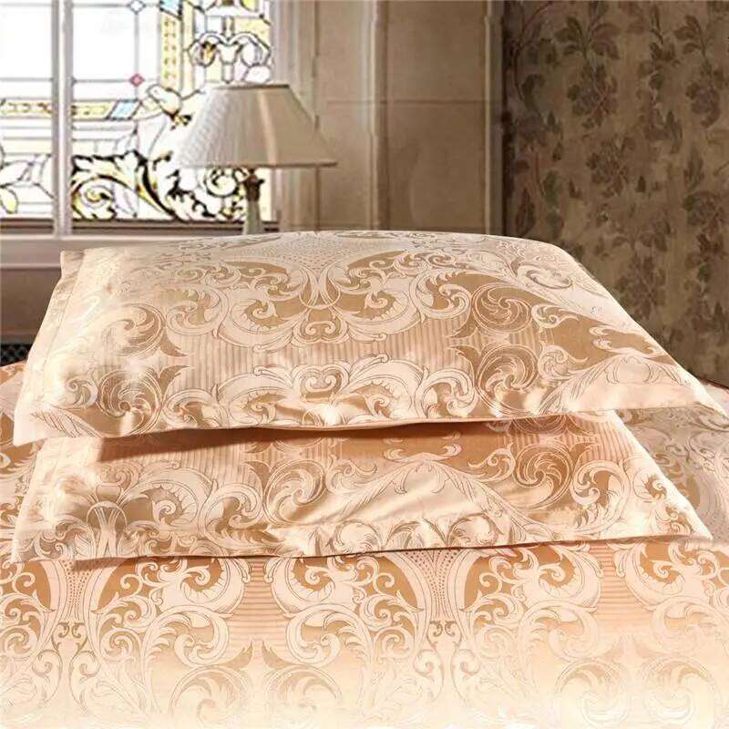 50 Bedding Set Queen King Size Duvet Cover Silky Bed Linens Quilt High Quality Luxury Gold Colour 2/3pcs Comforter XJ260206