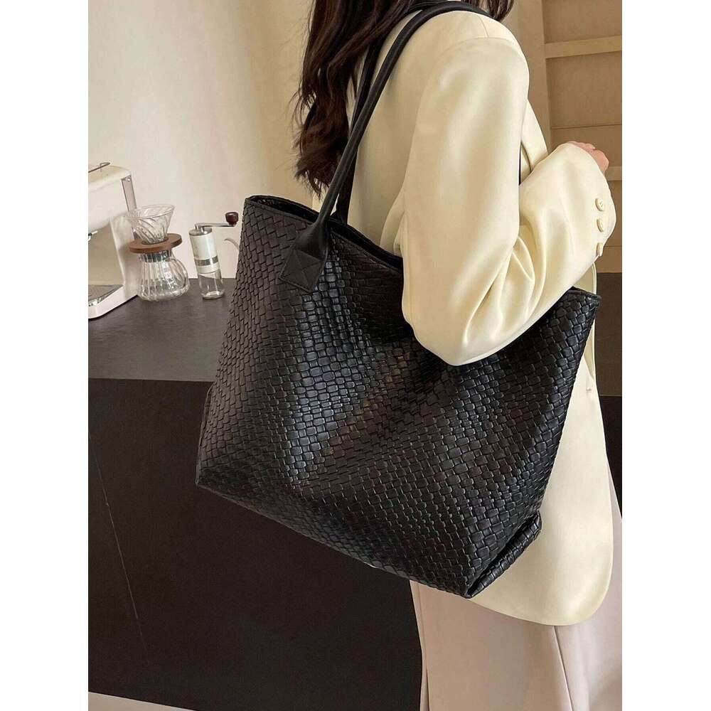 Crocodile Pattern Tote With Large Capacity, Business Casual Portable Women's Shoulder Bag For Teen Girls Women Y260205