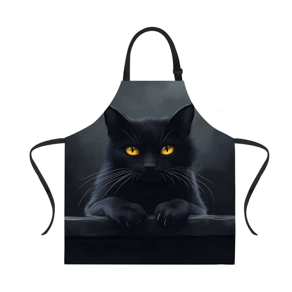Funny Cat Women Men with Pockets, Adjustable Kitchen Chef Aprons for Cooking Cute Apron S260205