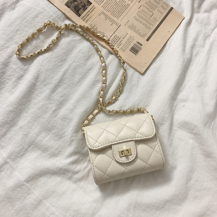 Women'S Bag New Fashion Rhombus Small Square Bag Mini Chain Bag Student Purse Crossbody Bag