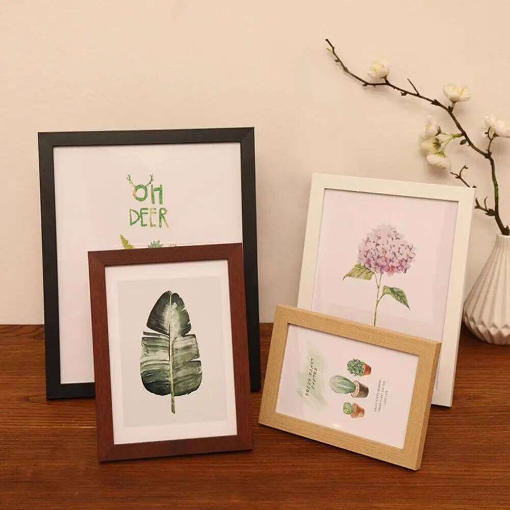 8/10-Inch Wooden Photo Glass Back Support Modern Desktop Picture Display Album Frame Home Decor S260205