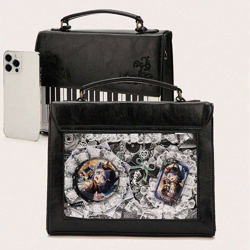 Japanese Ita Bag Piano Key Contrast Color Otaku Backpack,Harajuku Lolita Girls Travel Shoulder Bag,Vintage Briefcase,JK Handbag Y260205