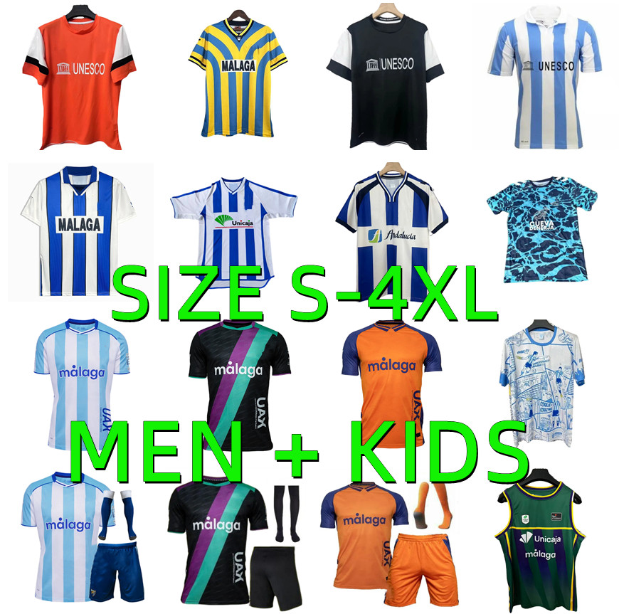 25 26 Malaga CF Soccer Jerseys 1997 1998 2001 2002 2013 Retro ISCO HICHAM MALAGUISTA MUNOZ C. DIONI ROBERTO CASTEL Camisetas de Futbol Football Shirts Men kids kits Sets