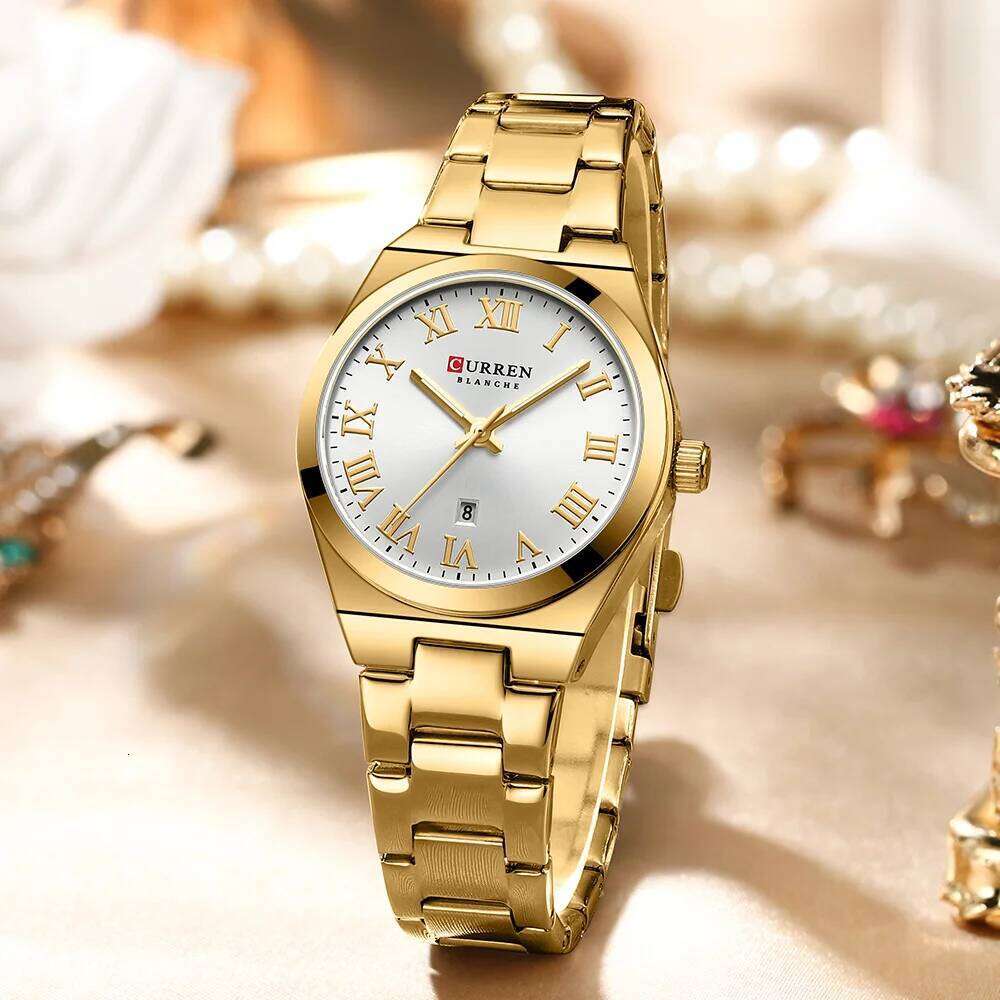 CURREN Luxury Women Watches Fashion Casual FemaleLadies Stainless Steel Quartz Wristwatches Life Waterproof Girlfriend Gift Z260206