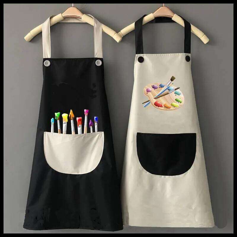 Children's Drawing Aprons Waterproof Painting Smock Baby Kids Art Coat Eating Bibs Sleeveless Protective Cover with Pocket S260205