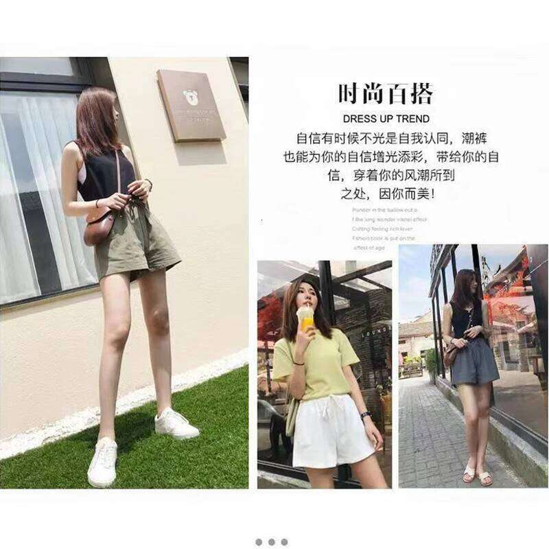 Casual Linen Woman Gym Shorts, Big Size Loose Short Pants, High Waist Dance Hotpants, Micro Summer Bottoms for Girls C260206