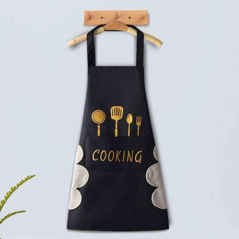 Waterproof Oilproof Can Wipe Hands Kitchen Work Clothes for Cooking Baking Cleaning Men&Women Universal Sleeveless Apron S260205
