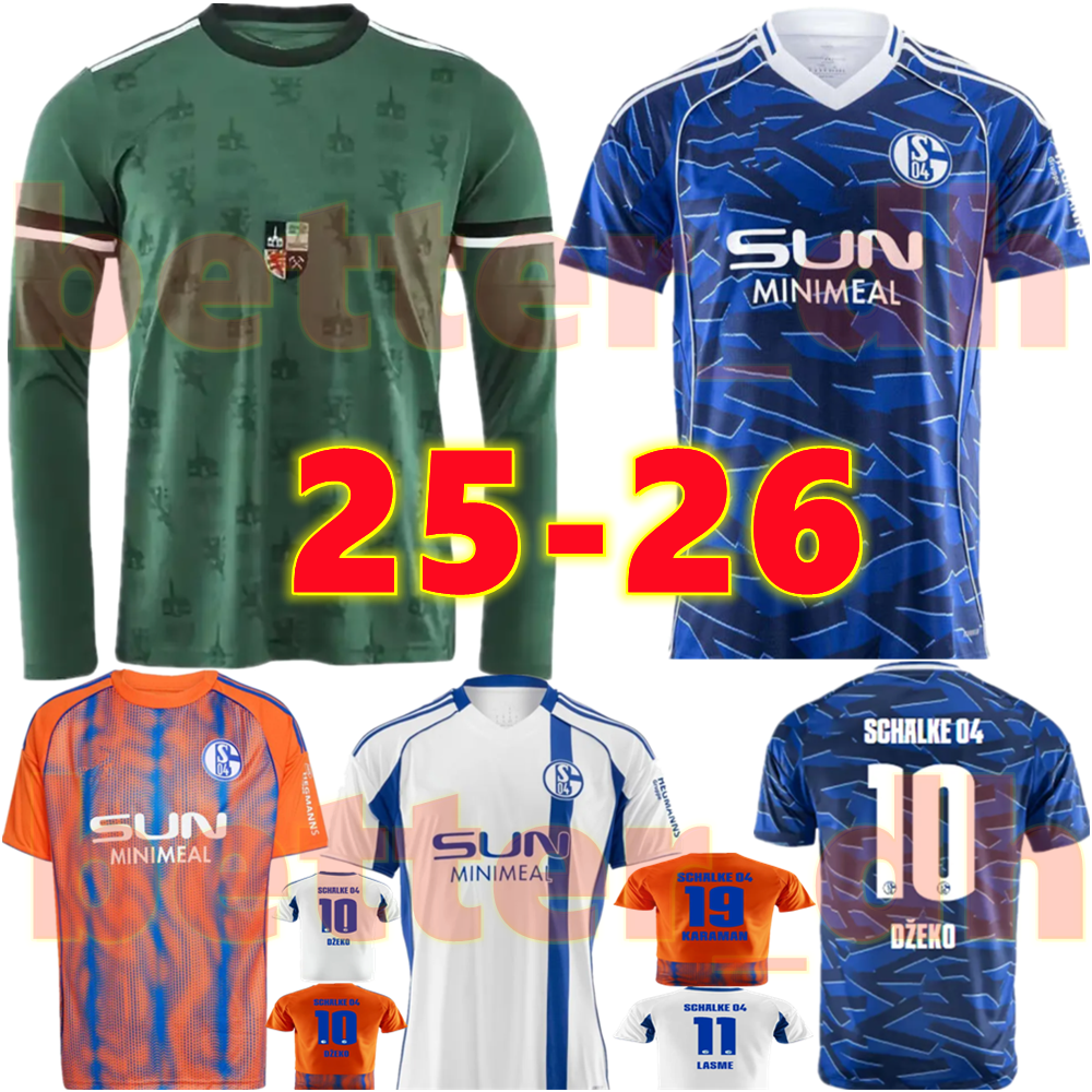 Schalke 04 Foot jersey 25 26 FC Schalke 04 Soccer Jerseys Retro 92 10 12 Schalke 2025 2026 ANTWI-ADJEI LASME KARAMAN Football Shirts YOUNES SCHALLENBERG Men Uniform