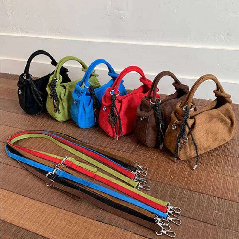 Small Suede Fashion Leather Shoulder Bags for Women 2025 Luxury Designer Brand Trend Crossbody Bag Females Short Handle Handbags Y260205