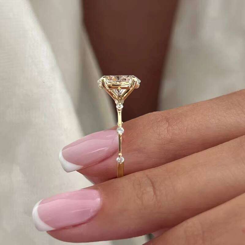 IGI Certified Lab Grown Diamond Ring CVD HPHT 0.5Ct To 5Ct For Men Women Engagement Wedding Customized 14K 18K Solid Gold