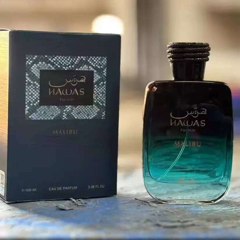 Hawas Malibu Men's perfume spray, 3.4oz 100ml H260206