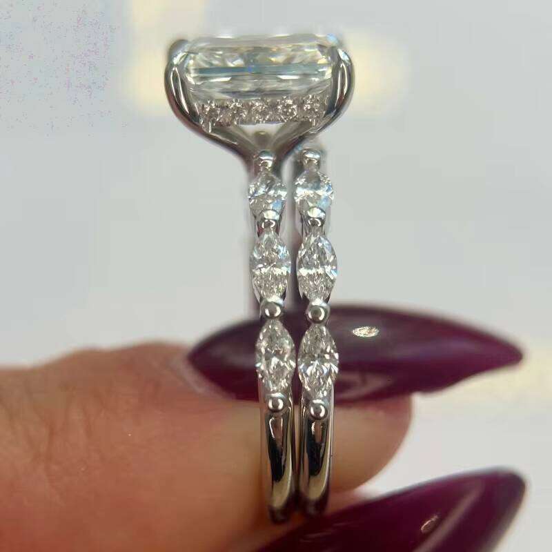 CVD HPHT IGI Certified Radiant Cut Lab Grown Created Diamond Rings 10K 14K Solid Gold Engagement Wedding For Women Men